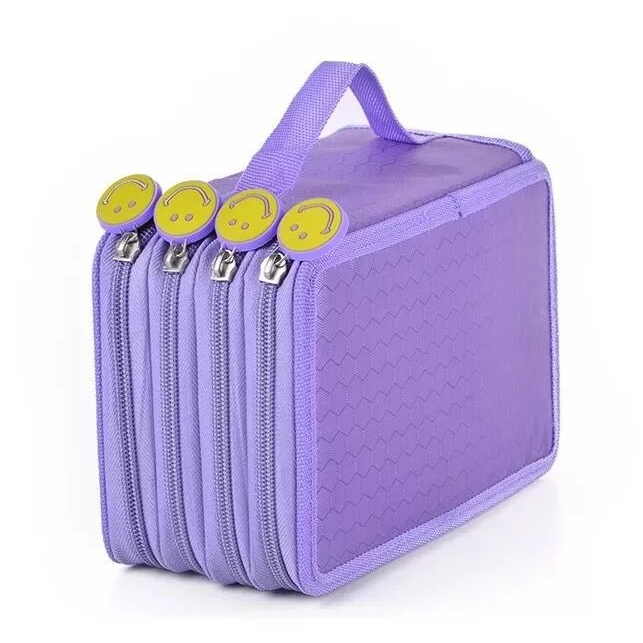 Multifunctional four-layer large-capacity drop-proof 72-color sketch pencil bag/stationery box