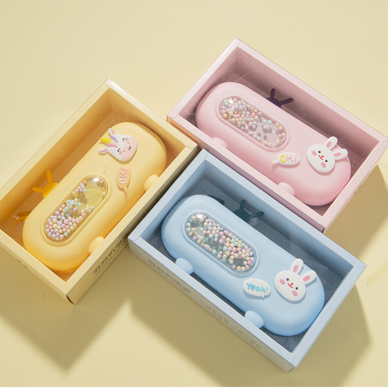 Bubble machine pencil bag cartoon cute radio shape creative stationery pencil bag primary school students large capacity pencil case