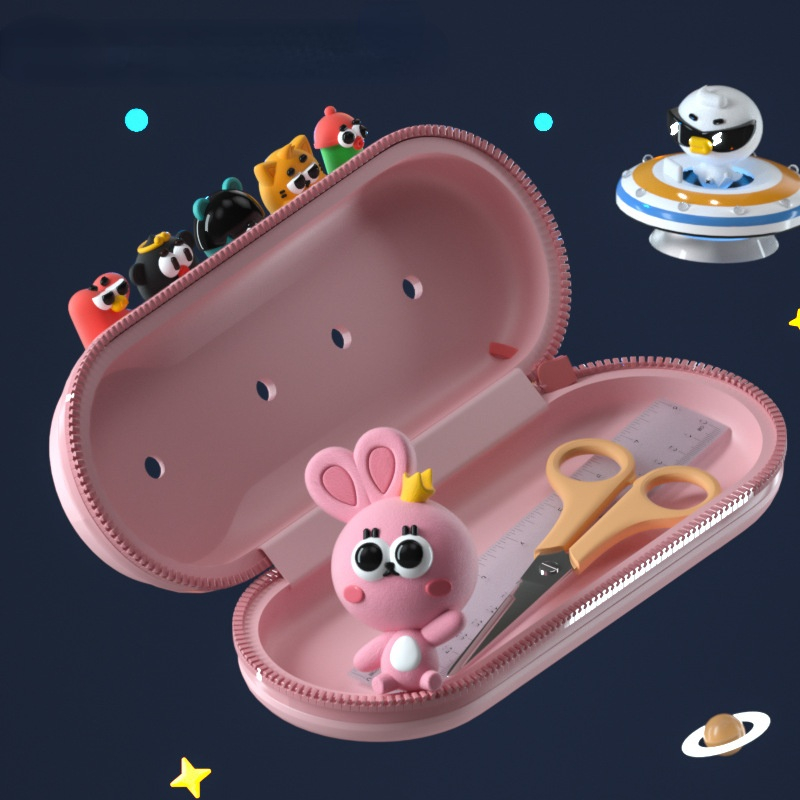 Children's DIY stationery bag primary and secondary school students luminous large-capacity pencil stationery box