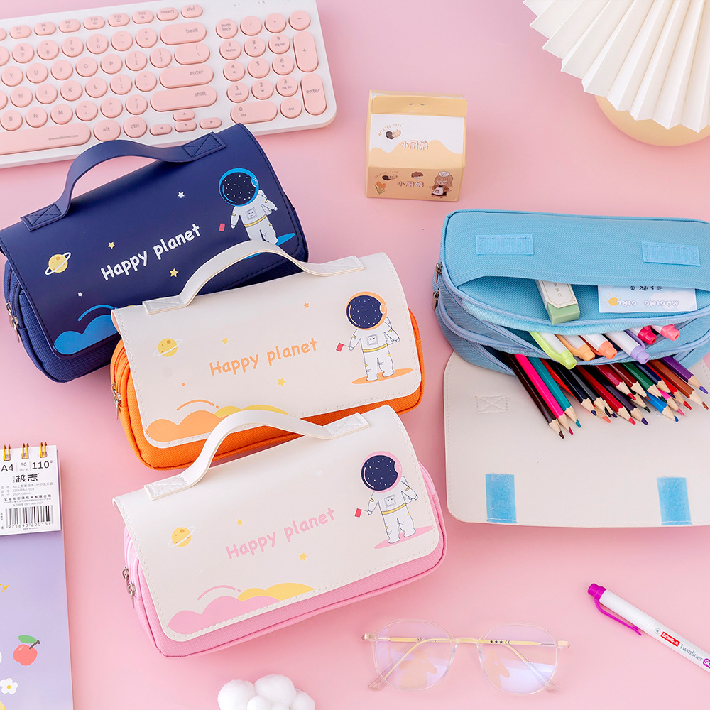 Children's DIY stationery bag primary and secondary school students luminous large-capacity pencil stationery box