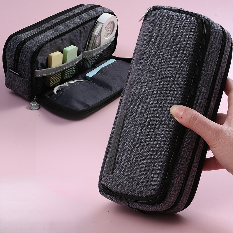 Double open multi-layer pencil bag multi-function cosmetic bag student stationery box