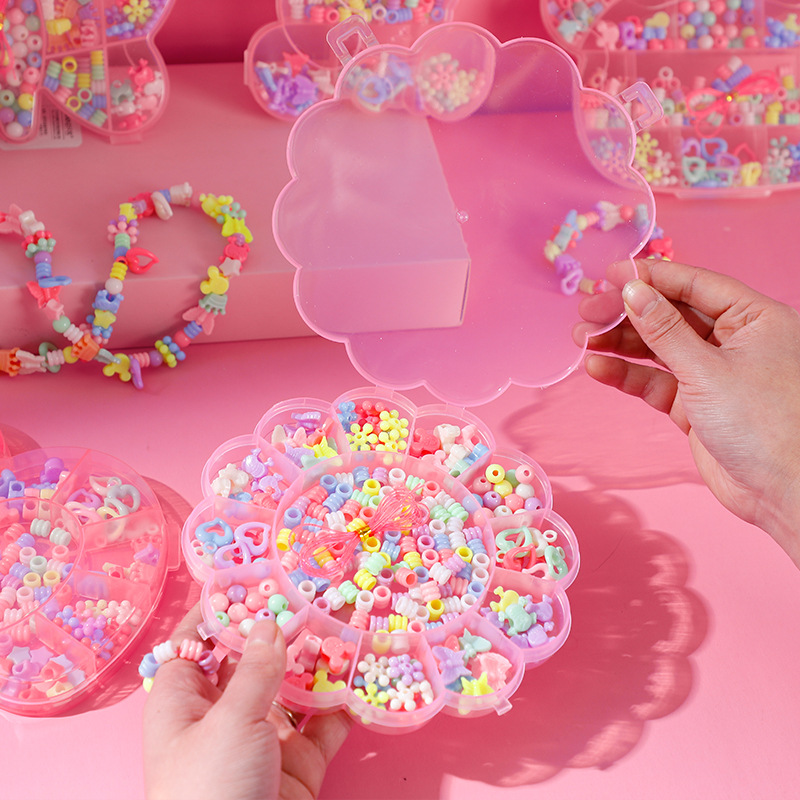 Fun children's beaded necklace bracelet wear beads girl handmade diy making material bag toys