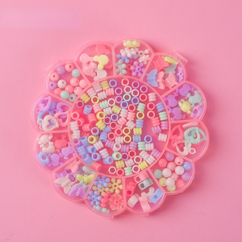 Fun children's beaded necklace bracelet wear beads girl handmade diy making material bag toys