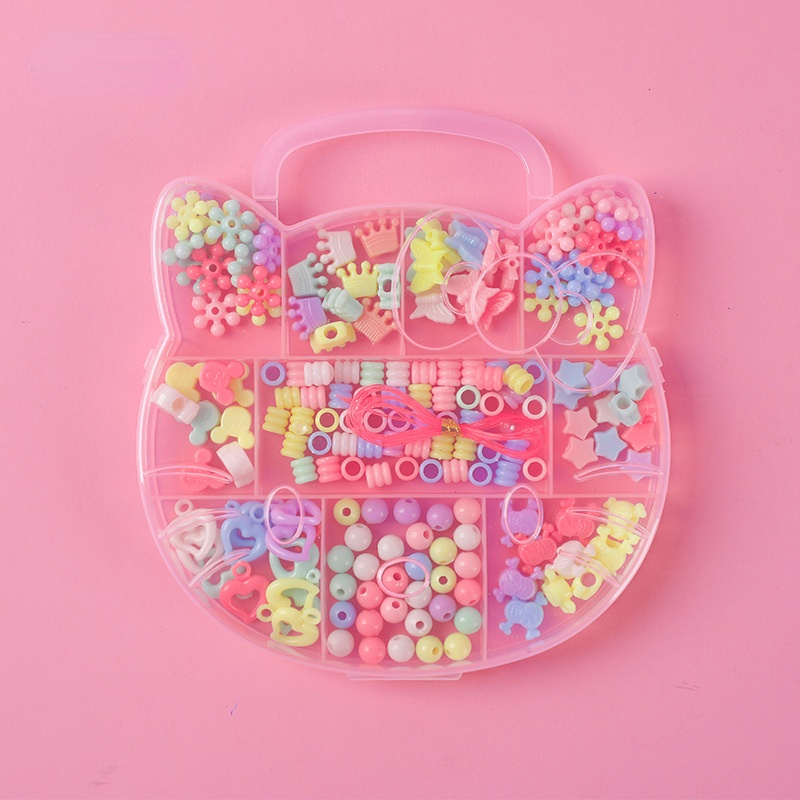 Fun children's beaded necklace bracelet wear beads girl handmade diy making material bag toys