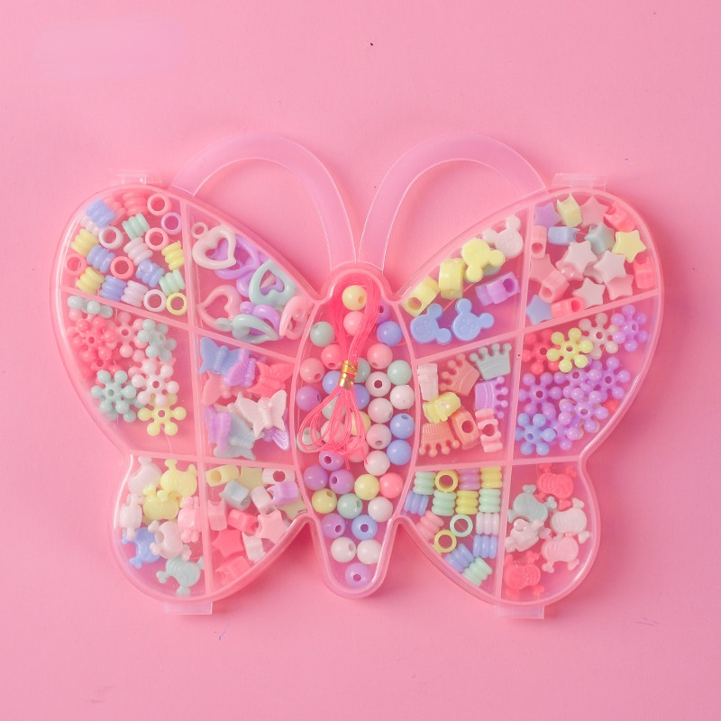 Fun children's beaded necklace bracelet wear beads girl handmade diy making material bag toys