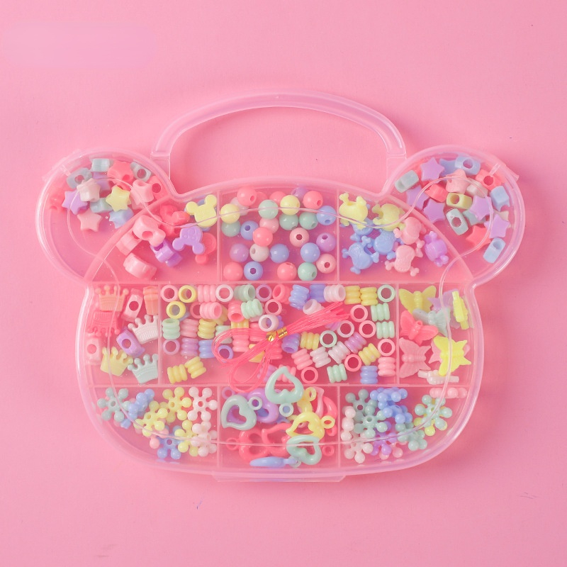 Fun children's beaded necklace bracelet wear beads girl handmade diy making material bag toys