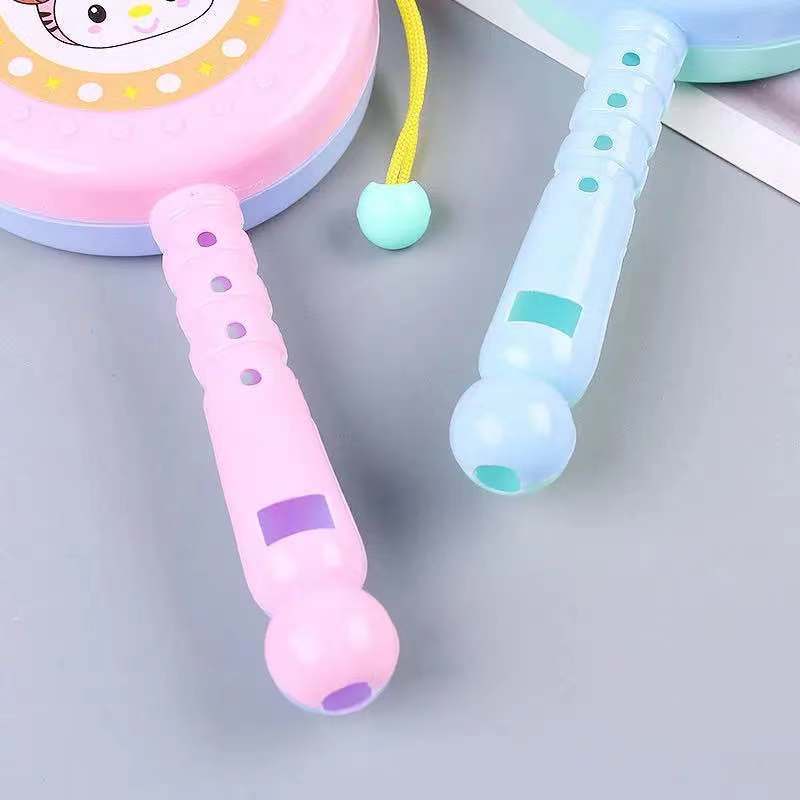 5pcs Infants and young children can gnaw on the 1-year-old newborn baby hand drum to comfort the baby rattle stick children's toys