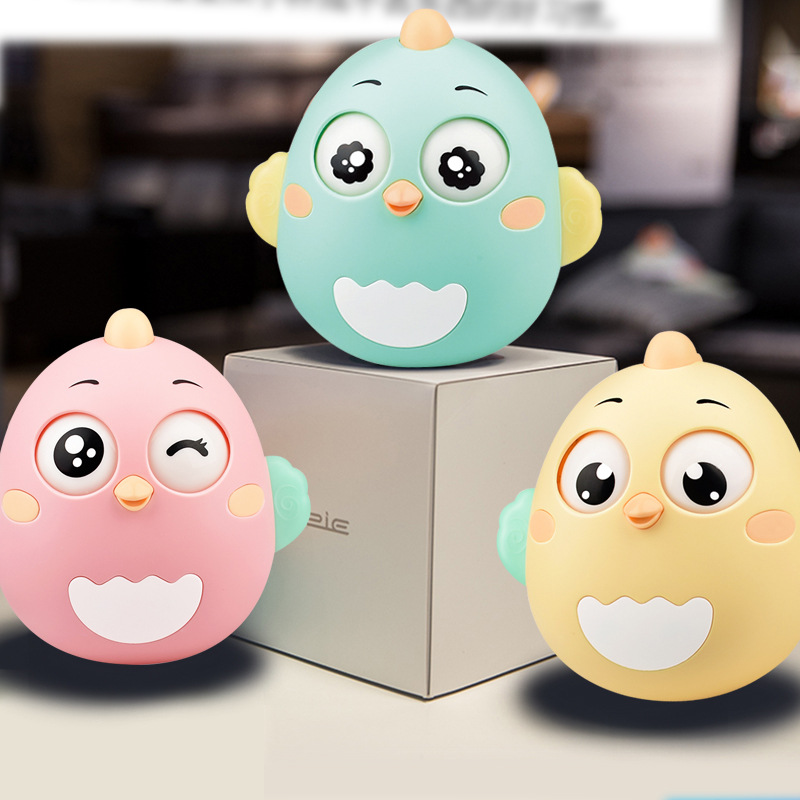 Baby toy chick tumbler 3-6-12 months baby music early education 0-1 year old child 7-8 teether rattle