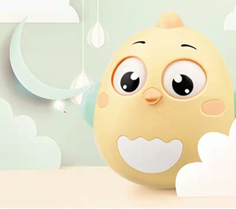 Baby toy chick tumbler 3-6-12 months baby music early education 0-1 year old child 7-8 teether rattle