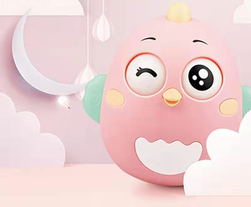 Baby toy chick tumbler 3-6-12 months baby music early education 0-1 year old child 7-8 teether rattle