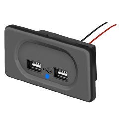 12V Car Charger Dual USB Charger Socket 4.8A  Power Outlet Splitter Adapter For Motorcycle Auto Truck ATVs Boat Car accessories