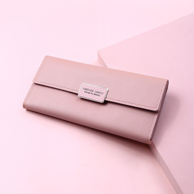 New Long Women's' Wallets Candy Color Female Hasp Purses Girls PU Leather Card Holder Ladies Money Coin Bags Clutch