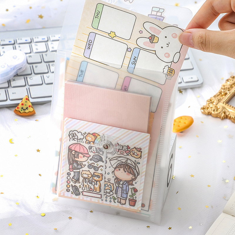 3pcs Mini A6 Size File Folder Organizer PP Waterproof Transparent Document Bag for School Office Supplies Stationery