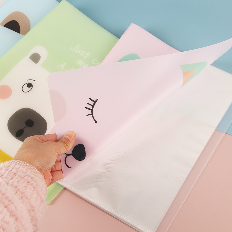 Cute cartoon data book A4 creative student stationery folder data folder kindergarten data storage file book