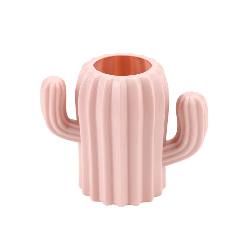 Pen holder creative student stationery Desktop cactus desk multifunction storage box PE Pen container brush pot office supplies