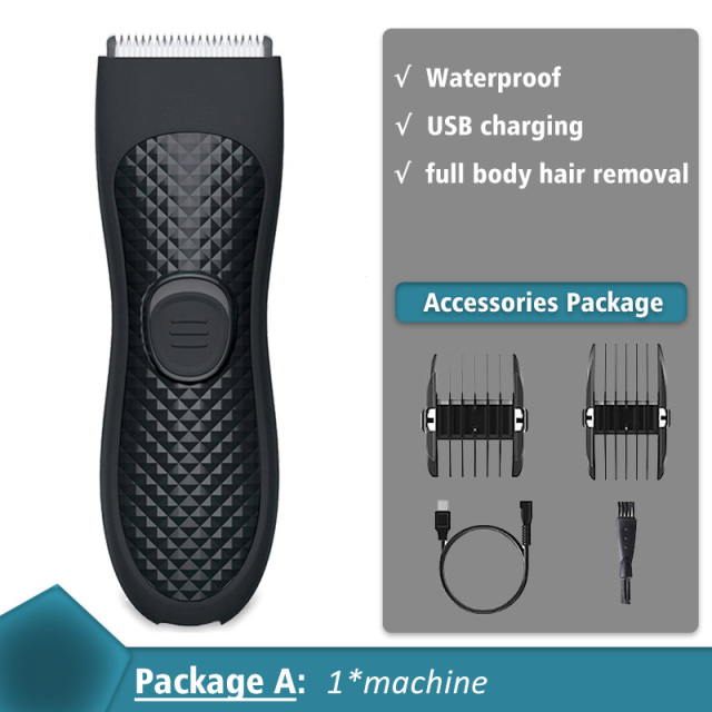 Men's Electric Groin Hair Trimmer Pubic Hair Trimmer Body Grooming Clipper for Men Bikini Epilator Rechargeable Shaver Razor