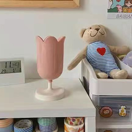 Kawaii Petal Shape Plastic Pencil Stand Pen Holder Desktop Organizer