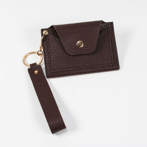 New Korean Version Student Card Bag Lychee Pattern Free Disassembly Hand Lanyard Candy Color Simple Bus Card Leather Coin Purse