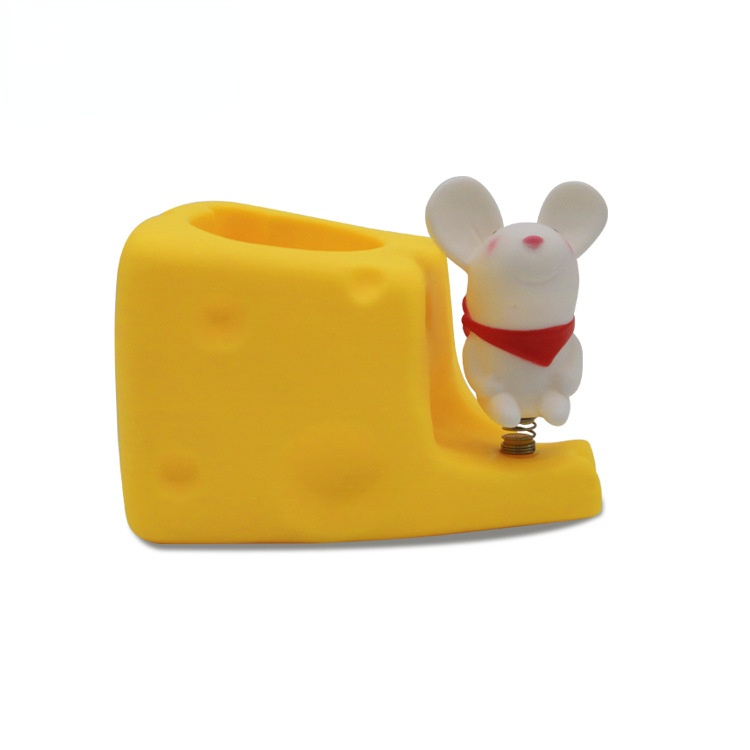 Creative cute plastic pen holder student cartoon desktop office stationery storage pen holder