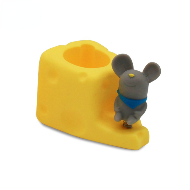 Creative cute plastic pen holder student cartoon desktop office stationery storage pen holder