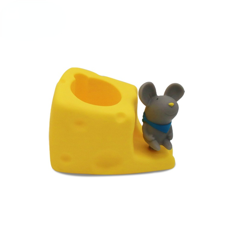 Creative cute plastic pen holder student cartoon desktop office stationery storage pen holder
