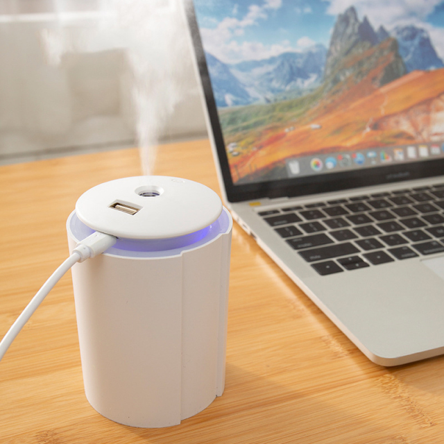 Portable 260ml Air Humidifier Aroma Oil Diffuser USB Cool Mist Sprayer with Colorful Night Light for Home Car Purifier Diffuser