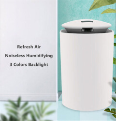Portable 260ml Air Humidifier Aroma Oil Diffuser USB Cool Mist Sprayer with Colorful Night Light for Home Car Purifier Diffuser