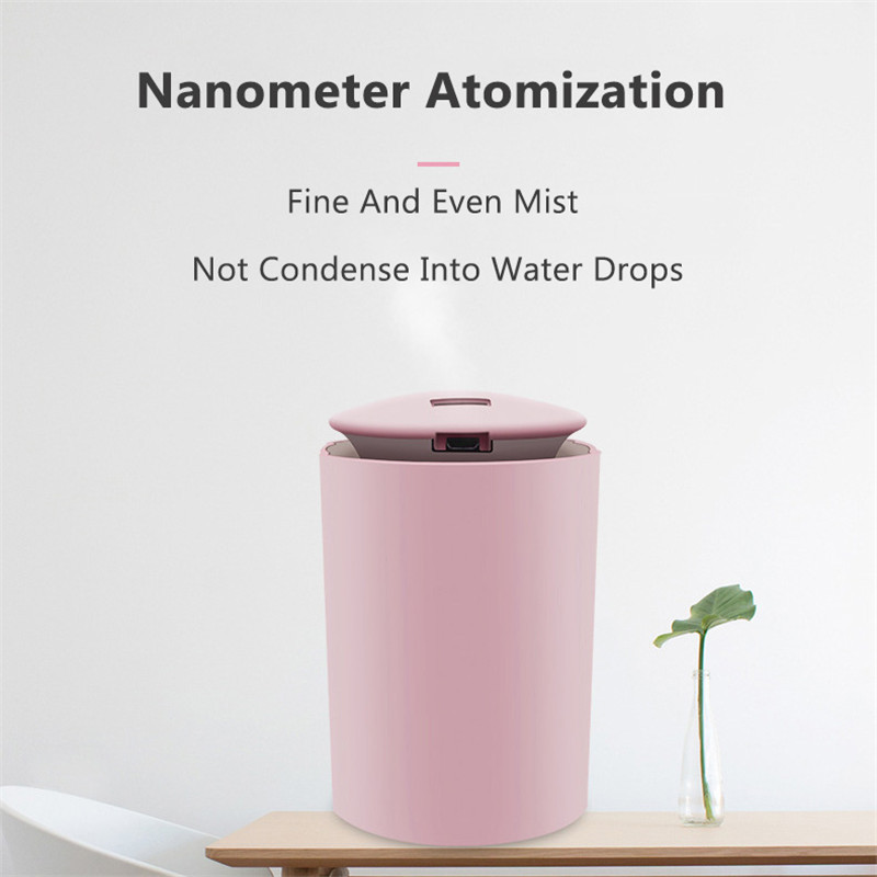 Portable 260ml Air Humidifier Aroma Oil Diffuser USB Cool Mist Sprayer with Colorful Night Light for Home Car Purifier Diffuser