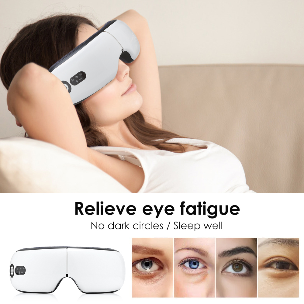 Eye Massager 4D Air Pressure Vibration Eye Care Instrument Fatigue Relieve Hot Compress Bluetooth Music Smart Massage glasses view 2