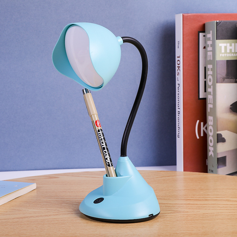 LED Table Lamp Kids Desk Light College Dorm Bedroom Study Reading Sleeping Bedside Office USB Rechargeable Eye Protection Gifts
