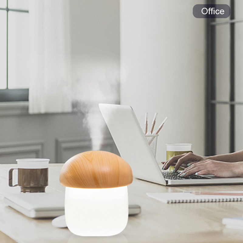 250ML Mini Humidifier USB Aroma Diffuser For Home Baby Car Office Air Humidifier Cute Mushroom Mist Humidifier With Night Lights