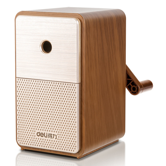 Retro Speaker Shape Pencil Sharpener Mechanical Classic Model Hand Crank Sharpeners for Different Tip Sizes School Stationery