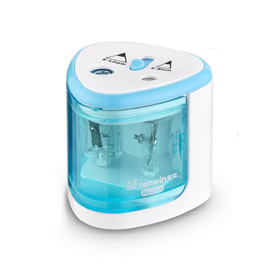 Electric Auto Pencil Sharpener Double Hole Touch Switch Pen Sharpener For 6-12mm Pencil and Color Pencil School Home Stationery