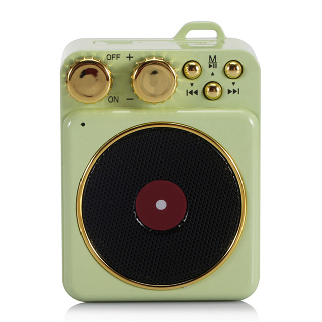 The Best Gift Portable Retro Bluetooth Speaker Atomic Record Player Stereo Speaker Support TF Card For iPhone Xiaomi Mao king
