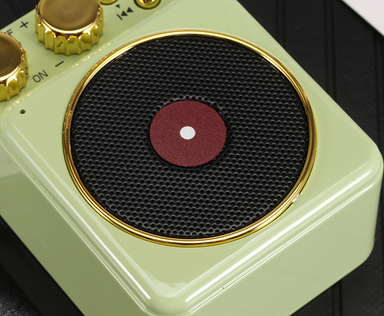 The Best Gift Portable Retro Bluetooth Speaker Atomic Record Player Stereo Speaker Support TF Card For iPhone Xiaomi Mao king