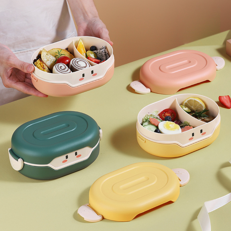 780ml Cute Bento Packed Lunch Box Kawaii for Kids School Children Japanese Style Storage Food Kitchen Container Plastic Carrier