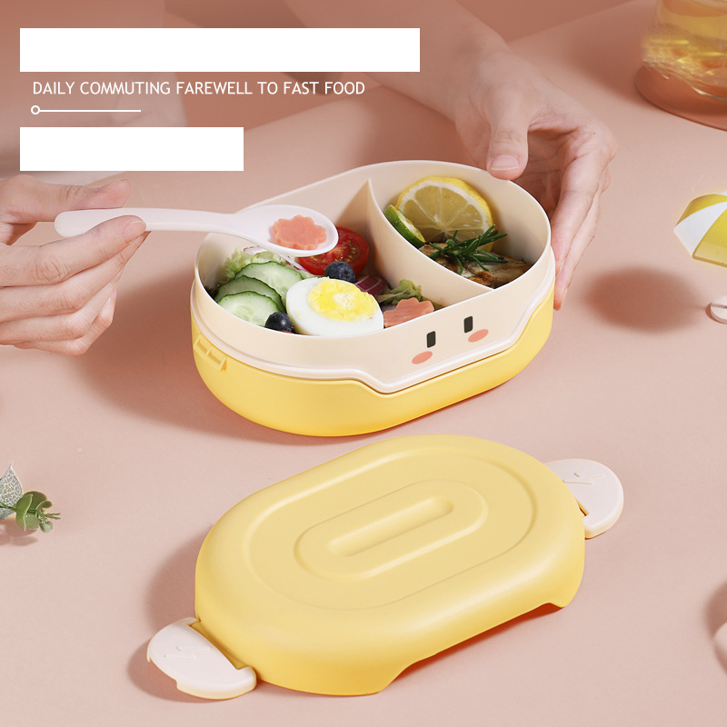 780ml Cute Bento Packed Lunch Box Kawaii for Kids School Children Japanese Style Storage Food Kitchen Container Plastic Carrier