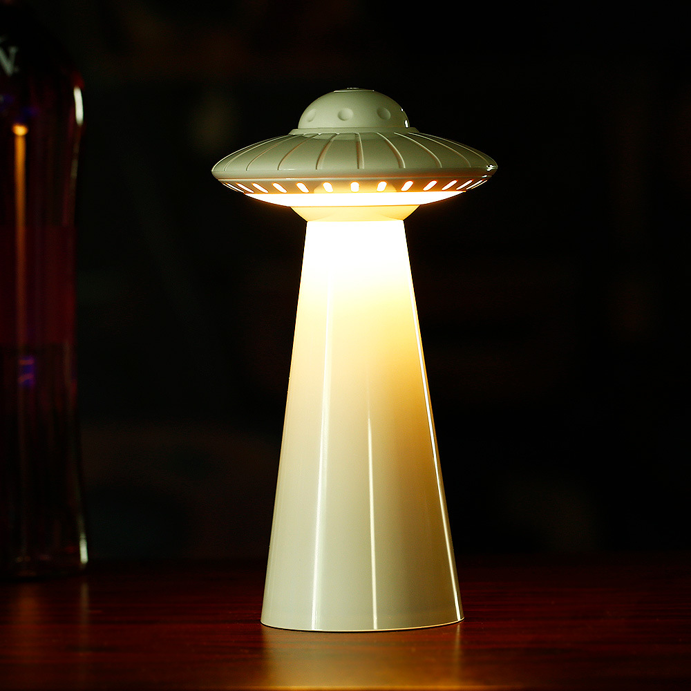 Cool Ufo Night Light Dimmable Reading Desk Lamp Bedside Lighting Baby Light Usb Rechargeable Home Dormitory Decor Birthday Gift