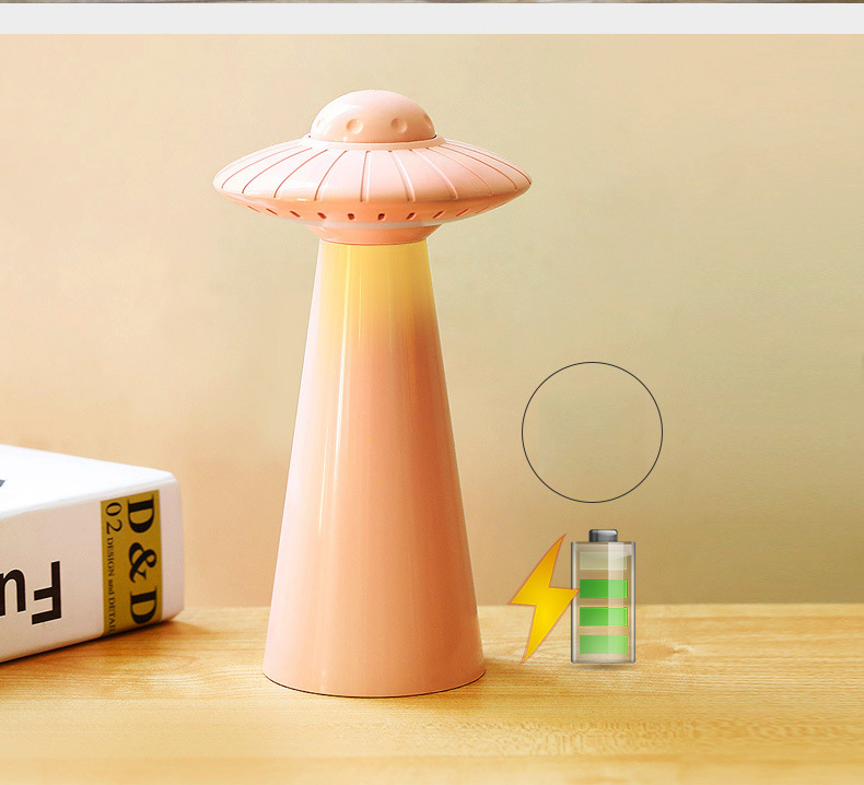 Cool Ufo Night Light Dimmable Reading Desk Lamp Bedside Lighting Baby Light Usb Rechargeable Home Dormitory Decor Birthday Gift