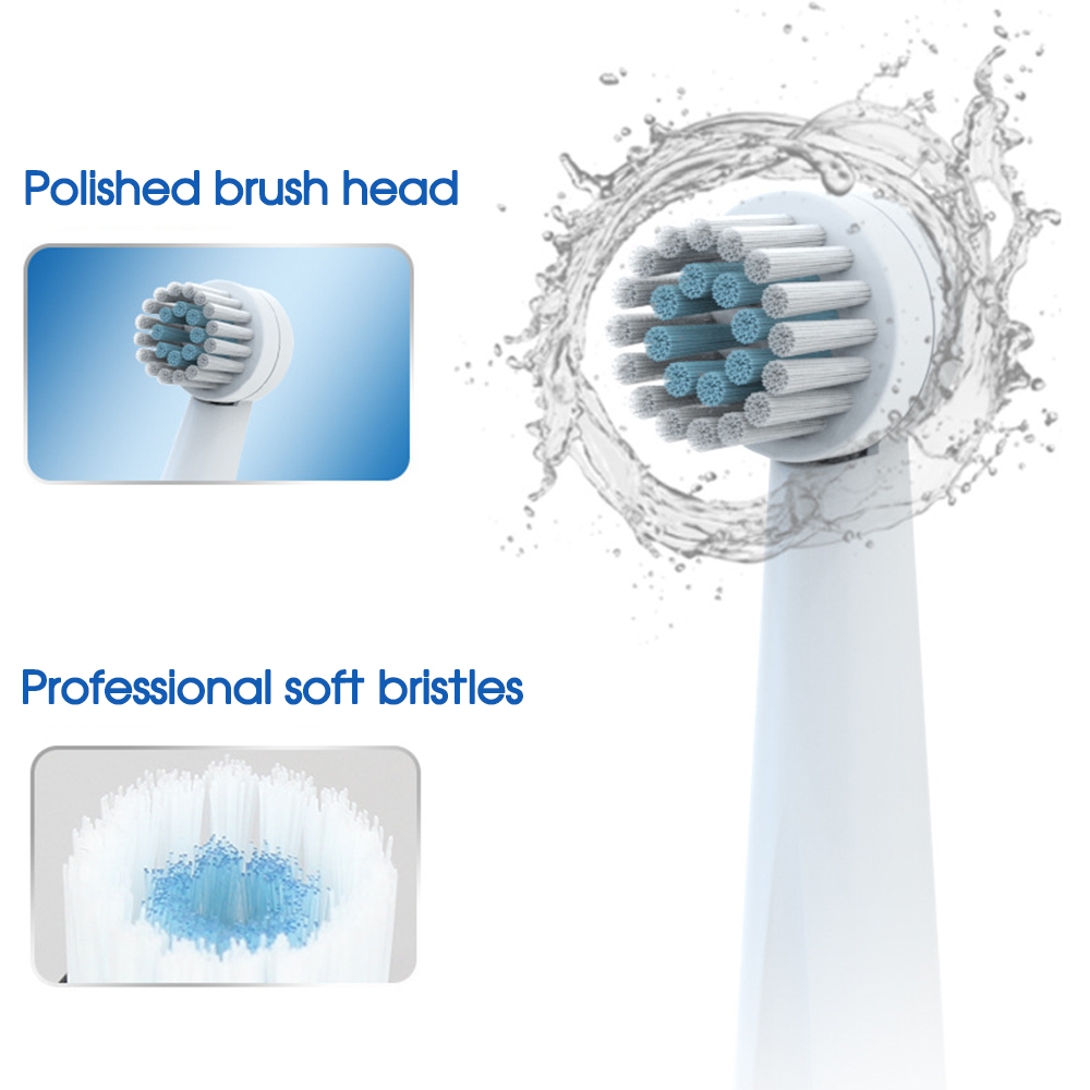 Cleaning Teeth Rotation Electric Toothbrush Adult Smart Timer Brush Soft Bristle Induction Rechargeable Replacement  8 Head