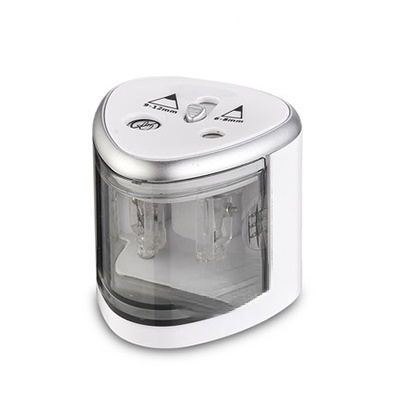 Study Auto Automatic Drawing Pencil Pen Sharpener Two-hole Electric Switch Pencil Sharpener Stationery Home Office School Supply