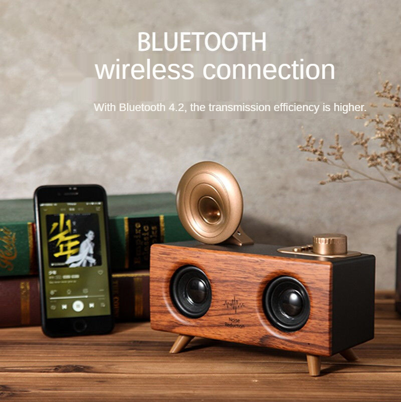 Radio Wireless Bluetooth Speakers Double Speakers High Volume Card U Disk Radio High Sound Quality Small Stereo Heavy Subwoofer