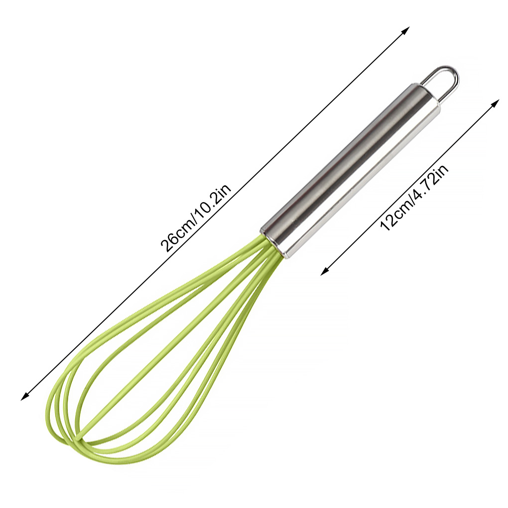 Kitchen Manual Egg Beater Stainless Steel Silicone Balloon Whisk Cream Mixer Stirring Mixing Whisking Balloon Coil Style Egg Tools