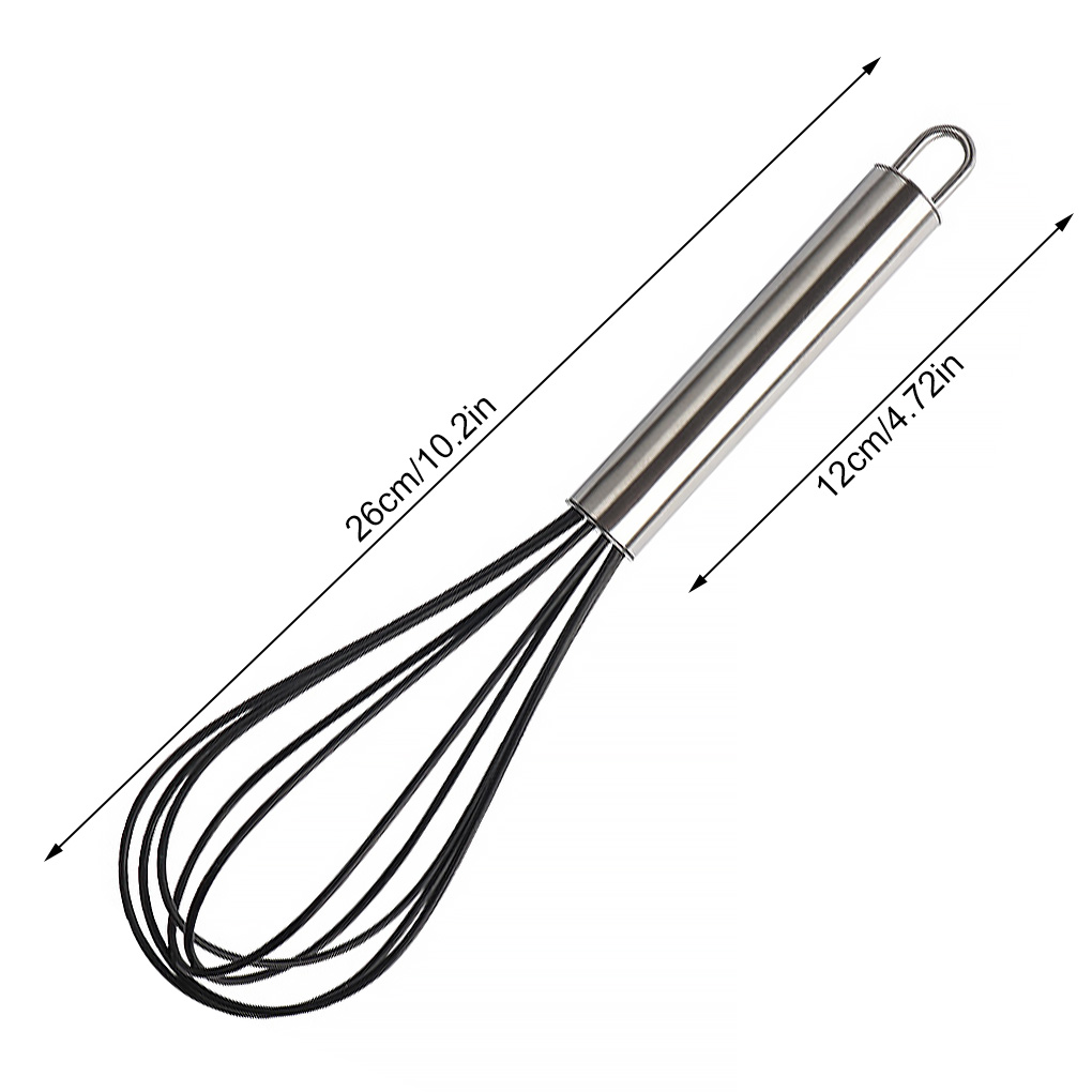 Kitchen Manual Egg Beater Stainless Steel Silicone Balloon Whisk Cream Mixer Stirring Mixing Whisking Balloon Coil Style Egg Tools