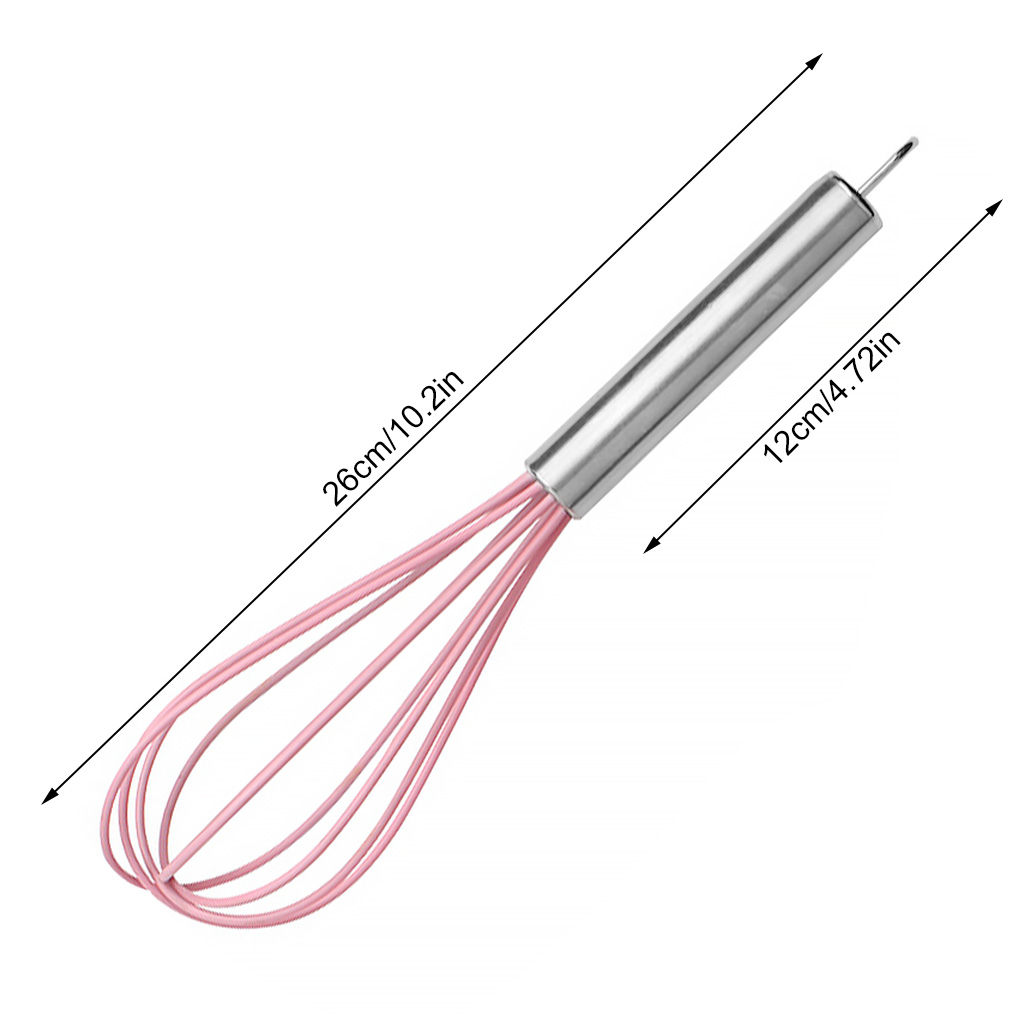 Kitchen Manual Egg Beater Stainless Steel Silicone Balloon Whisk Cream Mixer Stirring Mixing Whisking Balloon Coil Style Egg Tools