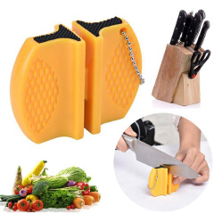 Portable Tourist Knife Sharpener Kitchen Tools Camping Pocket Manual Sharpening Grinder Sharpen Kitchen Knives Scissors Gadgets