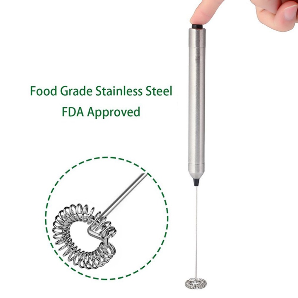 Electric Milk Frother Egg Beater Kitchen Drink Foamer Whisk Frothy Blend Whisker Mixer Stirrer Coffee Cappuccino Creamer Whisk