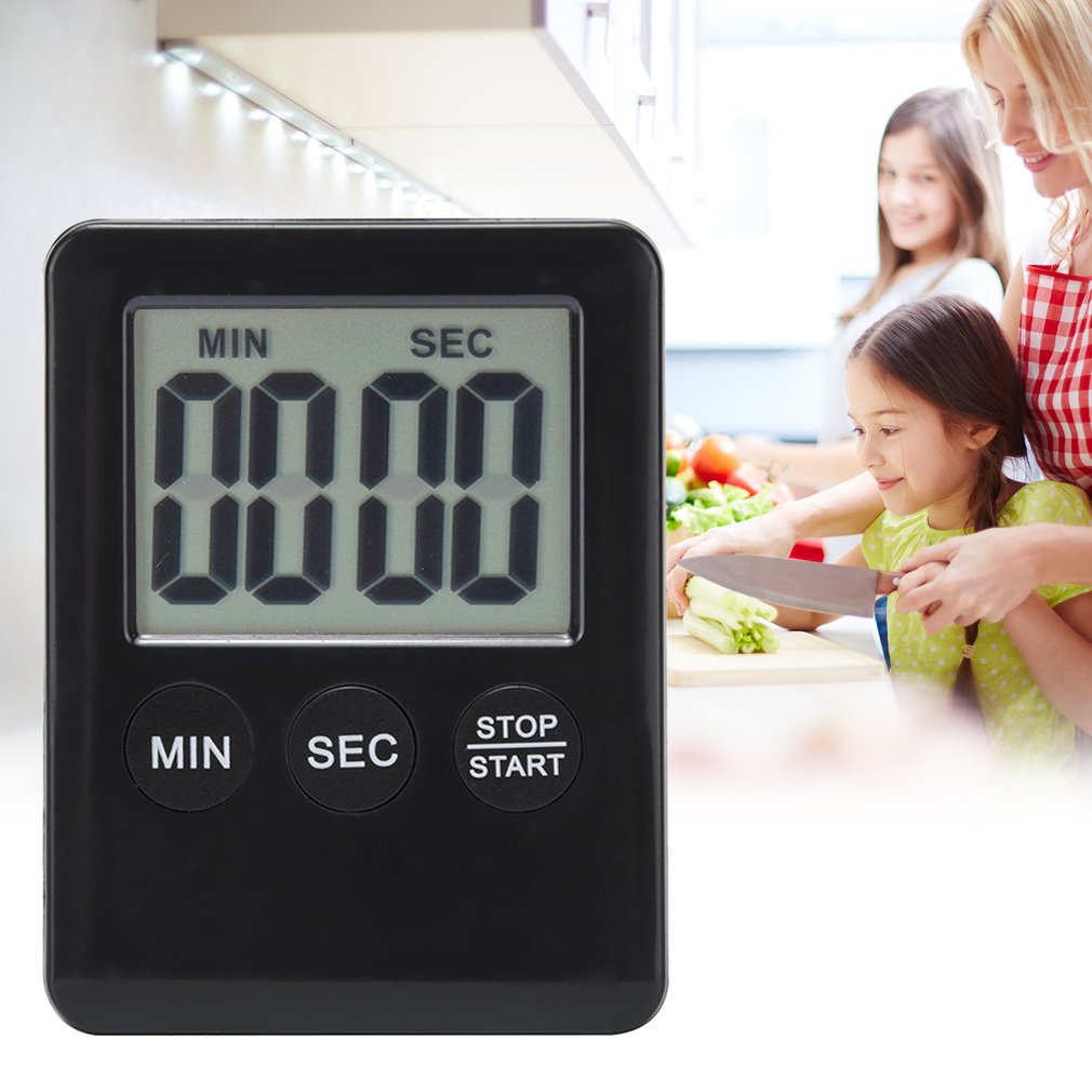 Hot Kitchen Timer Electronic LCD Digital Screen Cooking Count Up Countdown Clock Alarm Sleep Stopwatch Clocks Kitchen Gadget