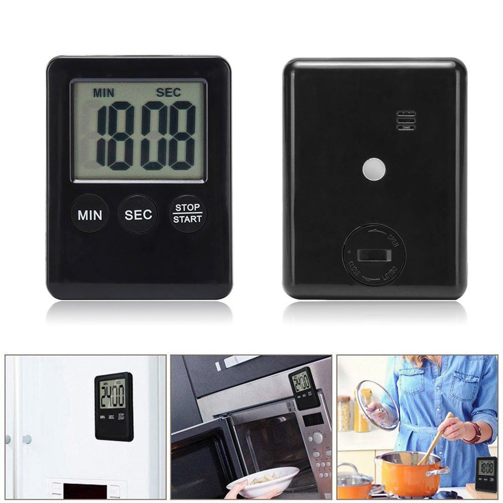Hot Kitchen Timer Electronic LCD Digital Screen Cooking Count Up Countdown Clock Alarm Sleep Stopwatch Clocks Kitchen Gadget