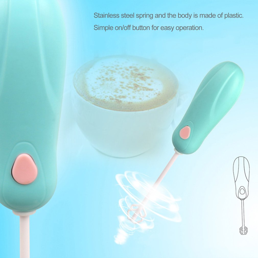 Mini Handheld Electrical Hot Drinks Milk Frother Foamer Whisk Mixer Stirrer Coffee Whisk Mixer Egg Beater Household Kitchen Tool